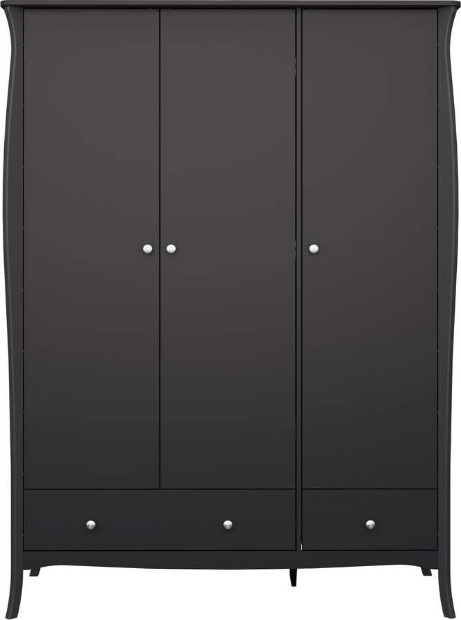 Černá šatní skříň 143x192 cm Baroque - Tvilum Tvilum