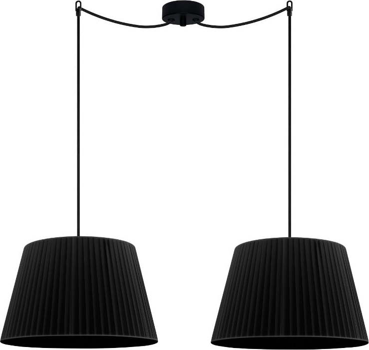 Černé dvouramenné závěsné svítidlo Sotto Luce KAMI Elementary M 2S Sotto Luce