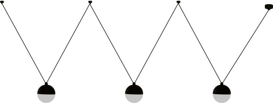 Černé závěsné svítidlo SULION Eclipse