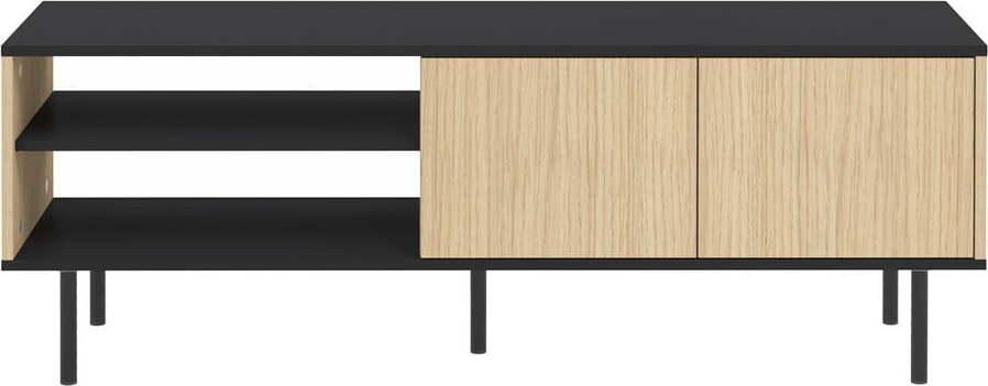 Černý TV stolek v dekoru dubu 140x51 cm Lord - TemaHome France TemaHome France