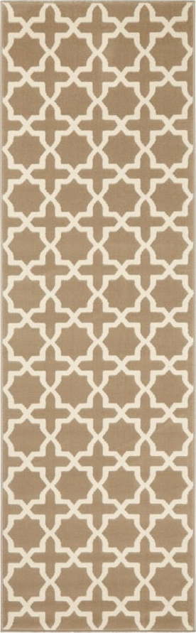 Hnědý koberec běhoun 300x80 cm Glam - Hanse Home Hanse Home