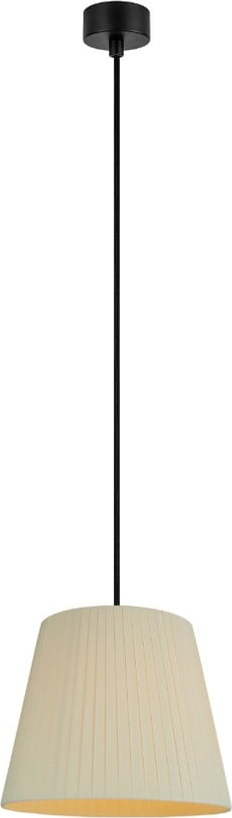 Krémové závěsné svítidlo s černým kabelem Sotto Luce Kami