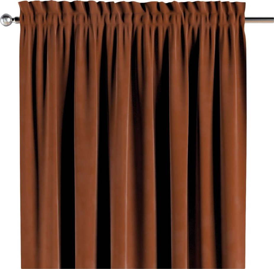 Oranžovohnědý závěs 260x130 cm Posh Velvet - Yellow Tipi Yellow Tipi