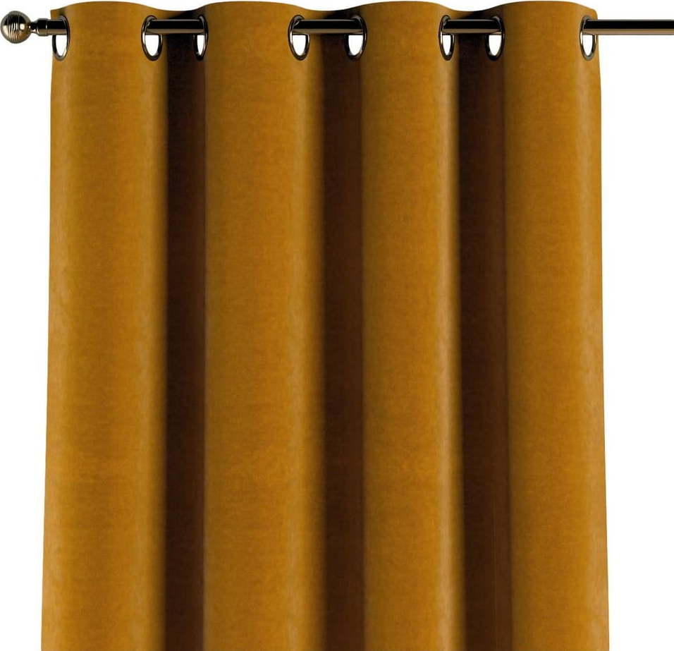 Oranžový závěs 260x130 cm Posh Velvet - Yellow Tipi Yellow Tipi