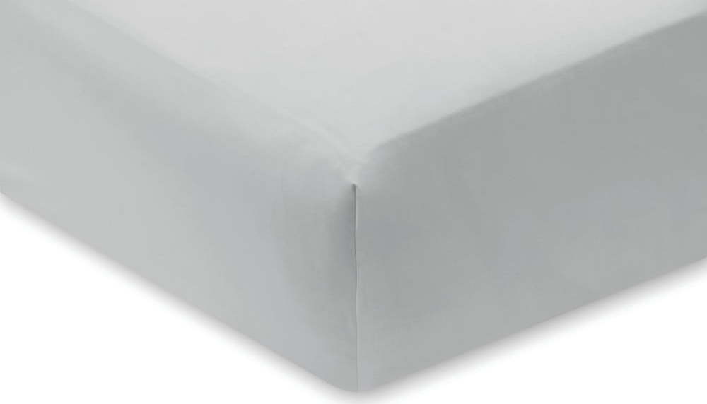 Šedé prostěradlo z bavlněného saténu Bianca Luxury