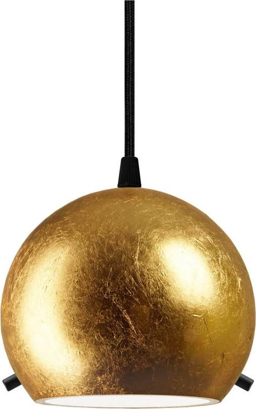 Stropní svítidlo ve zlaté barvě s černým kabelem Sotto Luce Myoo Sotto Luce