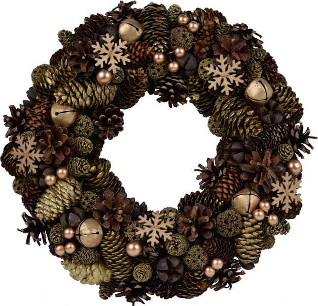 Vánoční věnec se šiškami a vločkami Ego Dekor