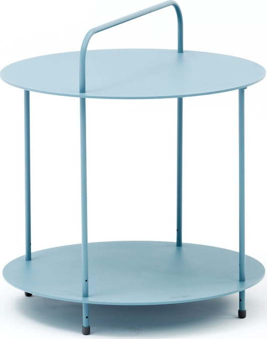 Zahradní kovový odkládací stolek v modré barvě Ezeis Plip