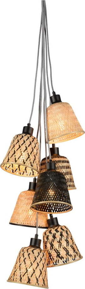 Závěsné bambusové svítidlo pro 7 žárovek Good&Mojo Kalimantan Good&Mojo