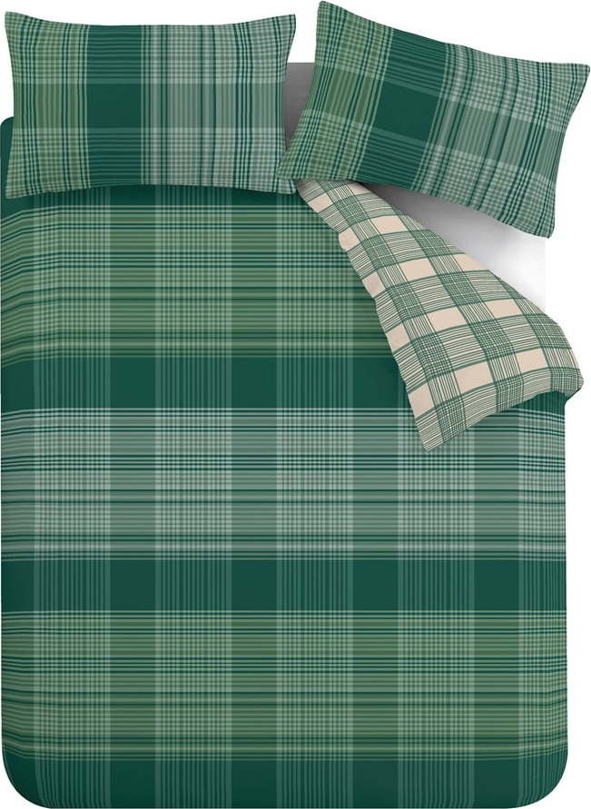 Zelené povlečení 200x135 cm Roxburgh Kelso - Catherine Lansfield Catherine Lansfield