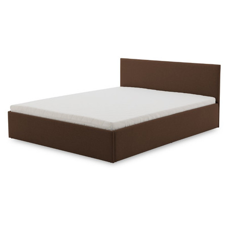 Čalouněná postel LEON s pěnovou matrací rozměr 160x200 cm Hnědá Signal-nabytek