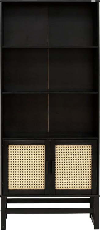 Černá knihovna z borovicového dřeva 75x175 cm Jolene - Støraa Støraa