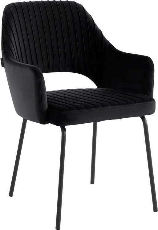 Černé sametové jídelní židle v sadě 2 ks Britney - Støraa Støraa