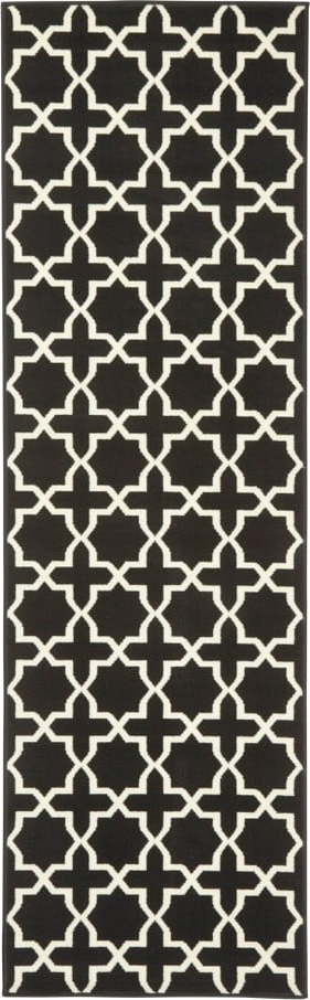 Černo-bílý běhoun Hanse Home Basic Glam