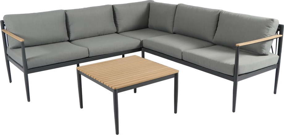 Černý/šedý zahradní lounge set pro 4/ 5 Kvisla - Bonami Selection Bonami Selection
