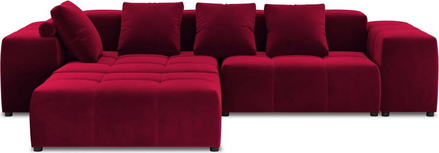 Červená sametová rohová pohovka (variabilní) Rome Velvet - Cosmopolitan Design Cosmopolitan design