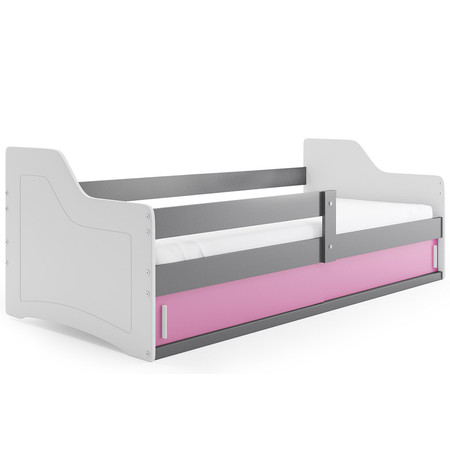 Dětská postel SOFIX s úložným prostorem 80x160 cm - grafit Ružové BMS