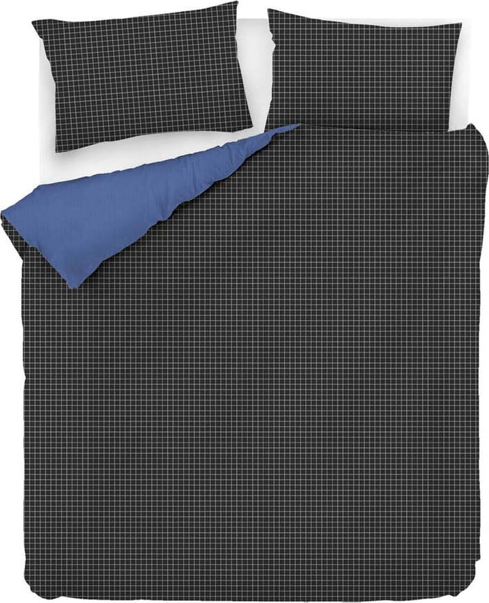 Modré prodloužené bavlněné povlečení na dvoulůžko 200x220 cm Oslo - Mijolnir Mijolnir