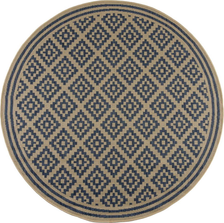 Modro-béžový kulatý venkovní koberec ø 160 cm Moretti - Flair Rugs Flair Rugs
