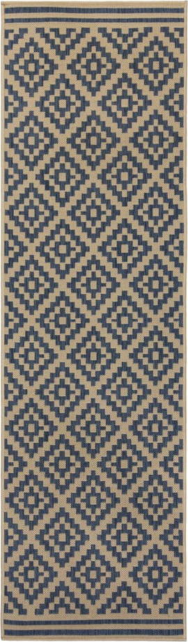 Modro-béžový venkovní koberec běhoun 230x66 cm Moretti - Flair Rugs Flair Rugs
