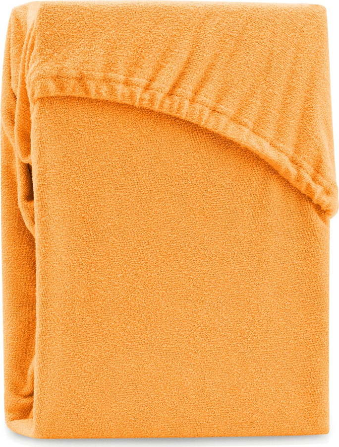 Oranžové elastické prostěradlo na dvoulůžko AmeliaHome Ruby Siesta