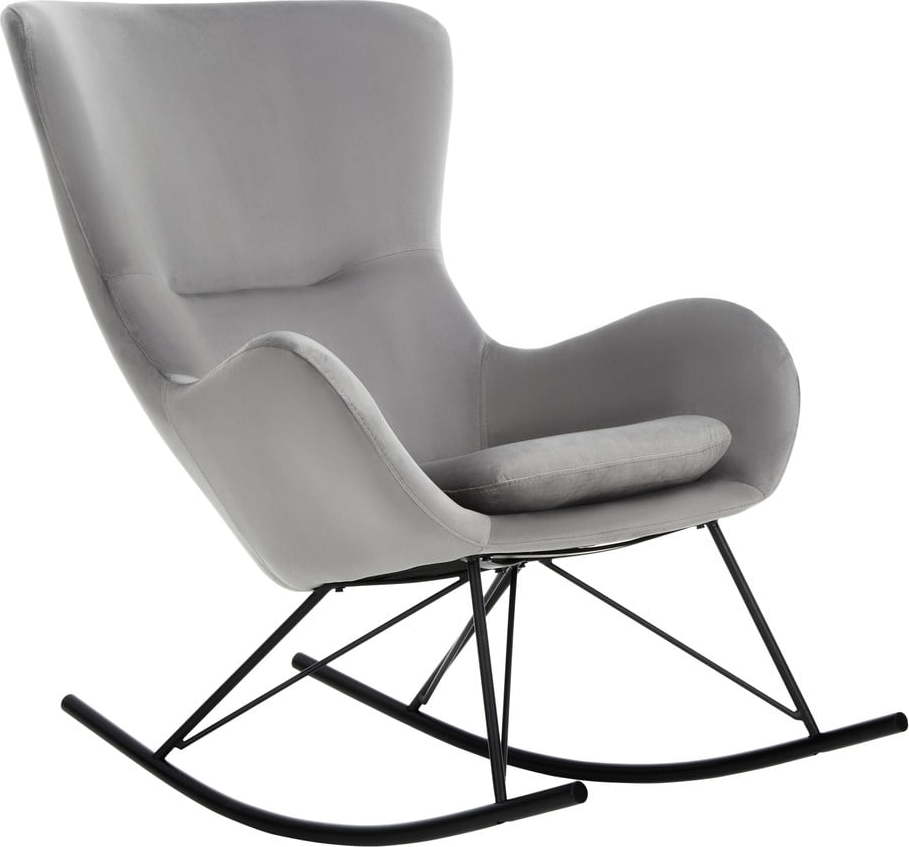 Světle šedé houpací křeslo ušák Westwing Collection Wing Westwing Collection