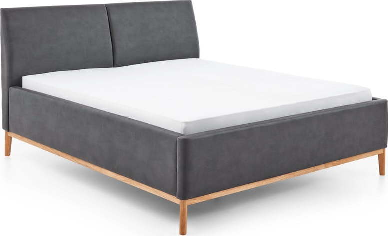 Tmavě šedá čalouněná dvoulůžková postel 180x200 cm Bergamo - Meise Möbel Meise Möbel