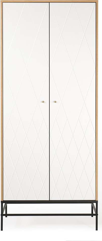 Bílá šatní skříň 80x190 cm Mia - Woodman Woodman