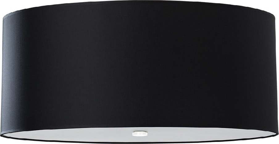 Černé stropní svítidlo se skleněným stínidlem ø 70 cm Volta - Nice Lamps Nice Lamps