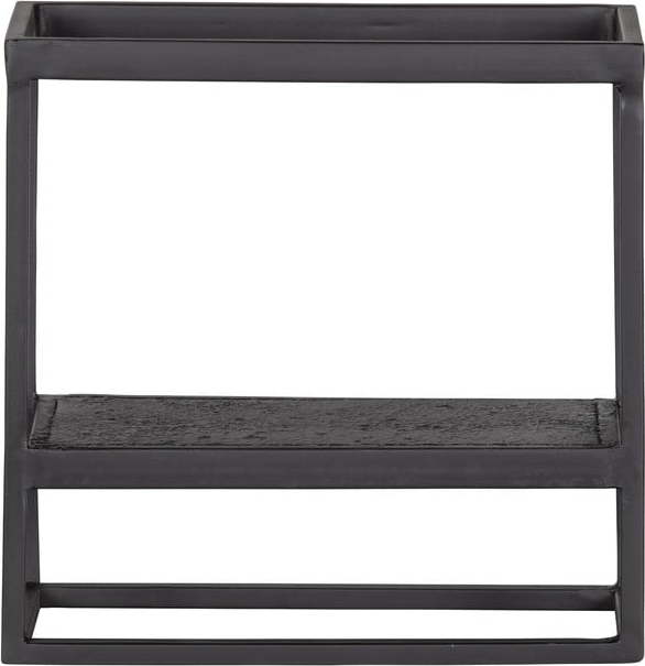 Černý kovový nástěnný stojan 40x40 cm Febe – WOOOD WOOOD