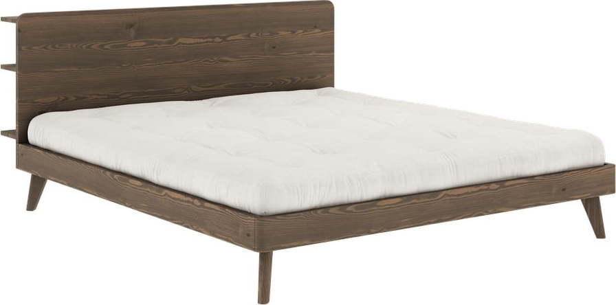 Hnědá dvoulůžková postel s roštem 180x200 cm Retreat – Karup Design Karup Design