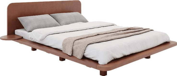 Hnědá dvoulůžková postel z bukového dřeva 180x200 cm Japandic – Skandica SKANDICA