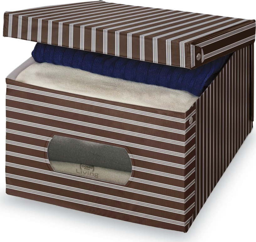 Hnědošedý úložný box Domopak Living