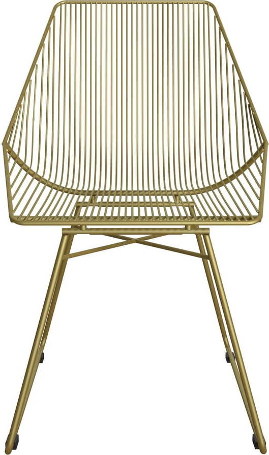 Kovová židle ve zlaté barvě CosmoLiving by Cosmopolitan Ellis CosmoLiving by Cosmopolitan