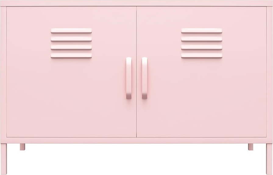 Růžová kovová skříňka 100x64 cm Cache - Novogratz Novogratz