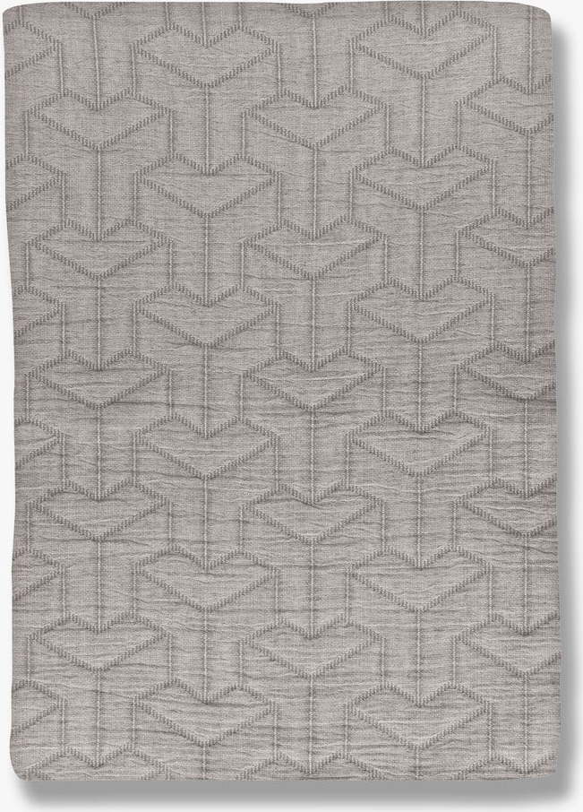 Šedý přehoz z recyklované bavlny na dvoulůžko 250x250 cm Trio – Mette Ditmer Denmark Mette Ditmer Denmark