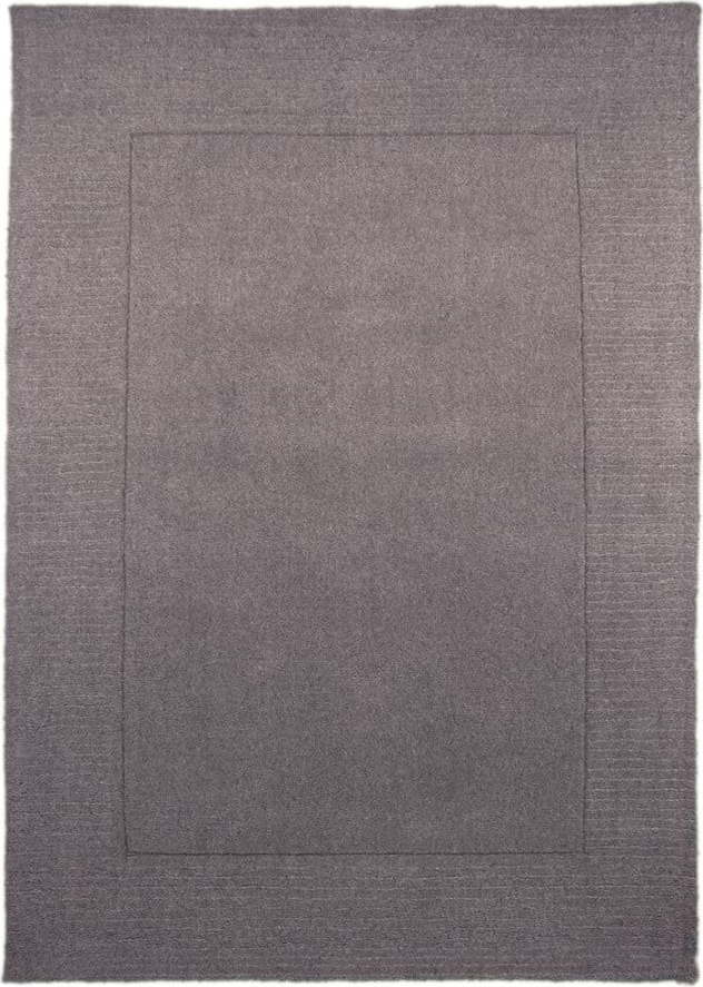 Šedý vlněný koberec Flair Rugs Siena