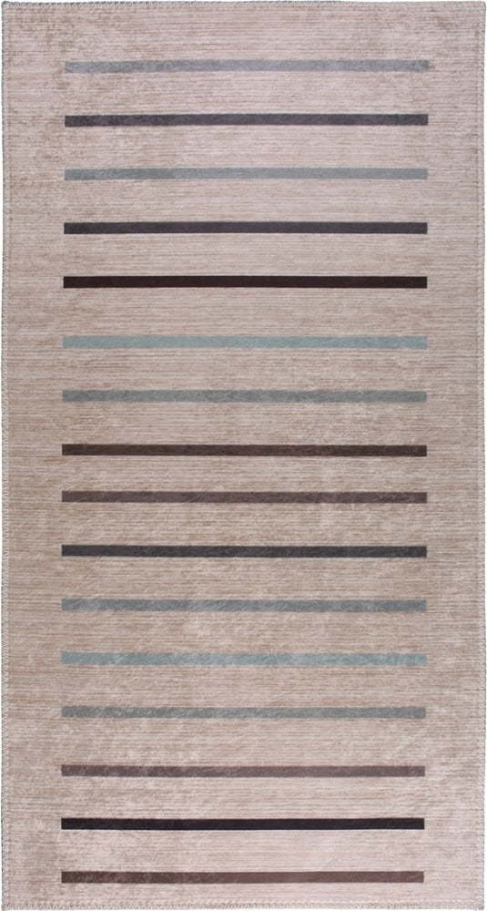 Světle hnědý pratelný koberec běhoun 80x200 cm – Vitaus Vitaus