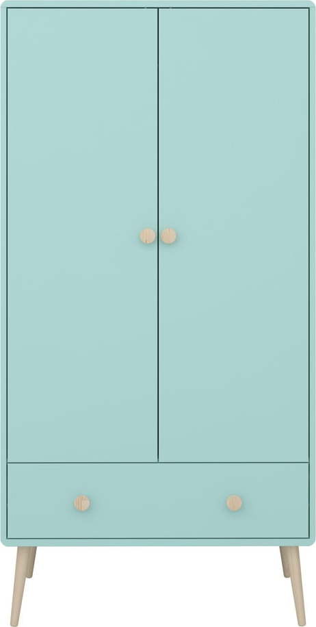 Tyrkysová dětská šatní skříň 80x160 cm Gaia - Tvilum Tvilum