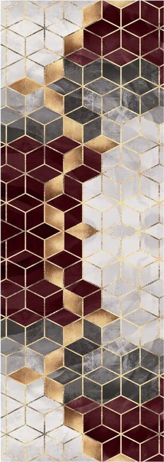 Vínový koberec běhoun 200x80 cm Optic - Rizzoli Rizzoli