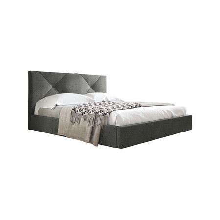 Čalouněná postel KARINO rozměr 140x200 cm Tmavě šedá TT-FURNITURE