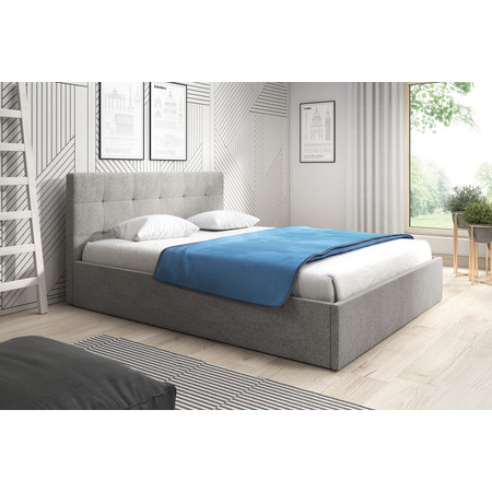 Čalouněná postel LAURA rozměr 160x200 cm Tmavě šedá TT-FURNITURE