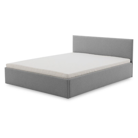 Čalouněná postel LEON s pěnovou matrací rozměr 160x200 cm Šedá SG-nábytek