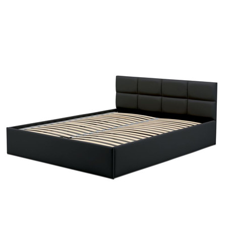 Čalouněná postel MONOS II bez matrace rozměr 140x200 cm - Eko-kůže Černá eko-kůže Signal-nabytek