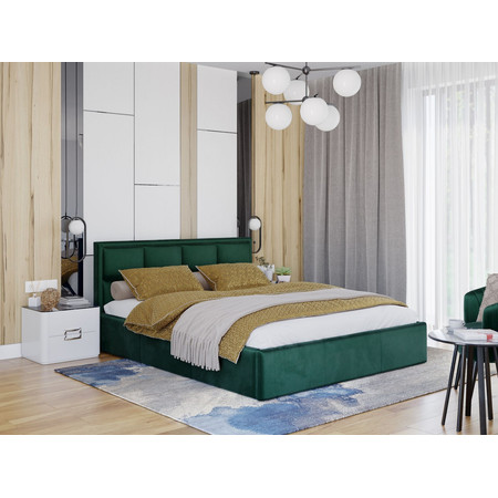 Čalouněná postel OTTO rozměr 160x200 cm Zelená TT-FURNITURE