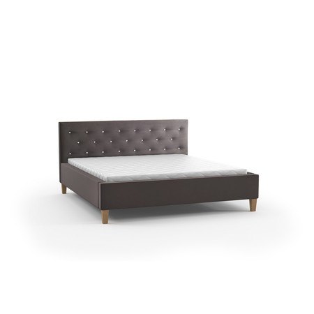 Čalouněná postel ŠIMON šedá rozměr 140x200 cm TT-FURNITURE