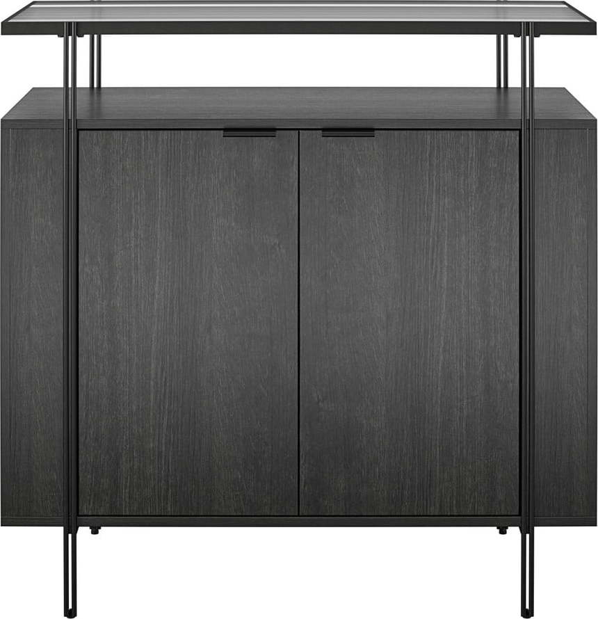 Černá nízká komoda v dekoru dubu 90x90 cm Wainwright - Queer Eye Queer Eye