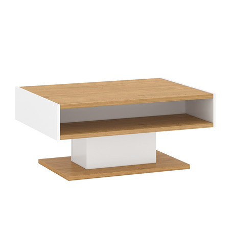 Konferenční stolek ANTHO - bílá/dub Signal-nabytek