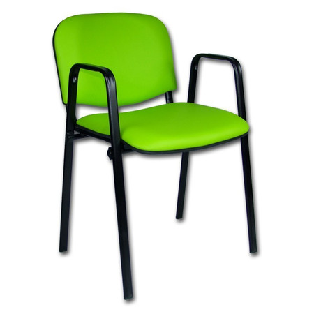 Konferenční židle ISO eko-kůže s područkami Žlutozelená D5 EKO Mazur