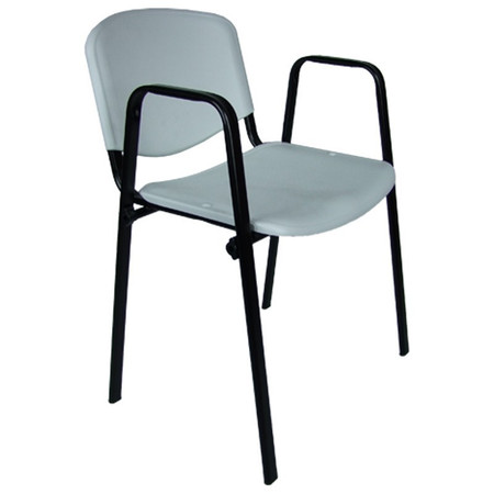 Konferenční židle ISO plastová s područkami RAL-7035 Mazur